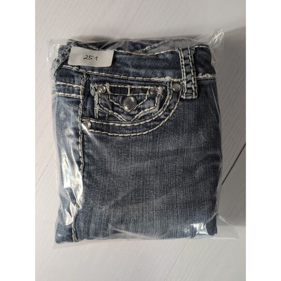 Miss Chic Womens Skinny Jeans Western Contrast Stitches Low Rise Denim Size 27W - Picture 12 of 12